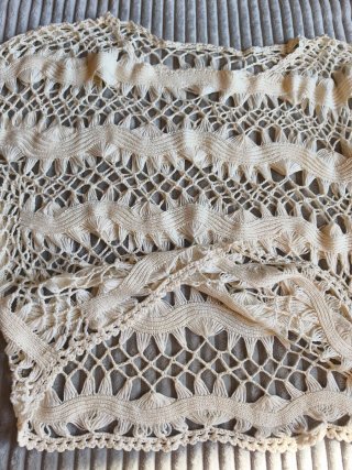 Blusa de crochet beige talla única