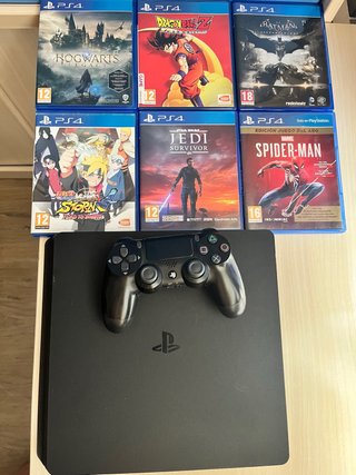PS4 (PlayStation 4) con Mando y Juegos
