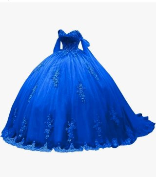 Vestido de 15 años azul rey