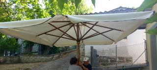 Ombrellone da giardino beige