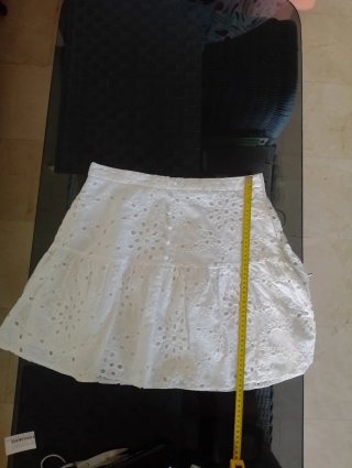 Minifalda de algodón blanca
