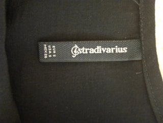 Top Stradivarius Negro Talla S
