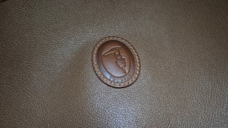 Trussardi borsa clutch pochette pelle beige