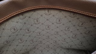 Trussardi borsa clutch pochette pelle beige