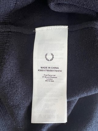Jersey Fred Perry Azul Marino Talla L