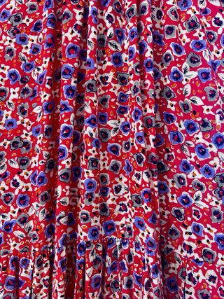 Vestido largo estampado flores