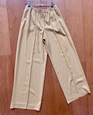 Pantalones anchos amarillos Zara