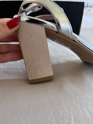 Sandalias Trucco Plateadas Talla 39