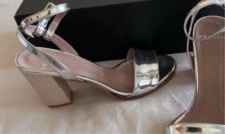 Sandalias Trucco Plateadas Talla 39