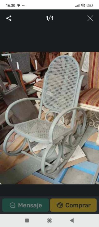 Dolce culla vintage in metallo e vimini grigio