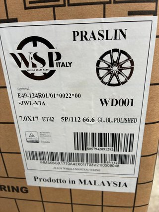 4 Llantas WSP Italy WD001 7.5X17 5X112 ET42