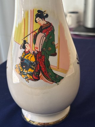 Jarrón porcelana vintage geishas