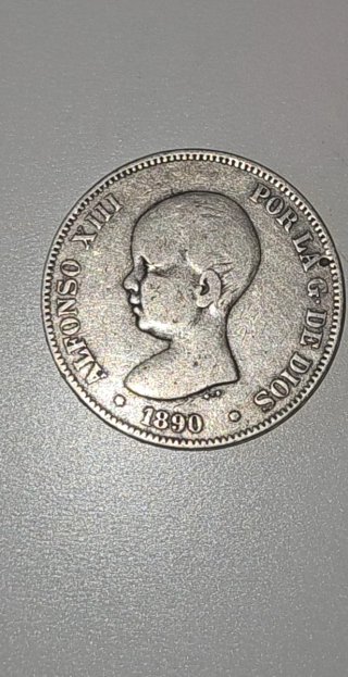 Moneda Alfonso XIII 1890 Plata
