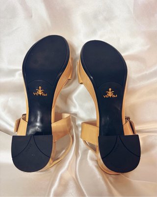 Sandalias Prada Beige Tacón Plataforma