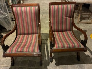 2 Sillones Clásicos Estilo Imperio Vintage