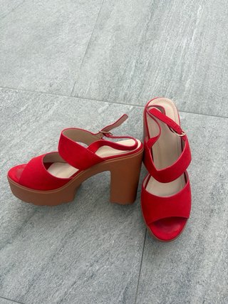 Sandalias Tacon Rojas T39