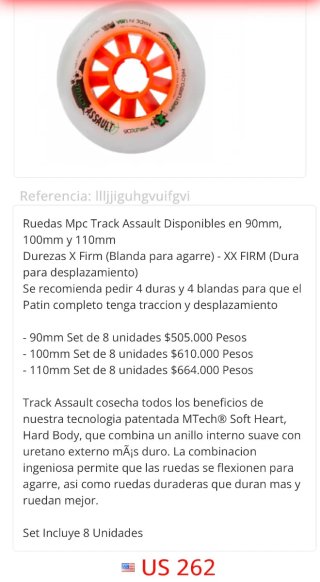 MPC 90mm XXFIRM Ruote Pattini