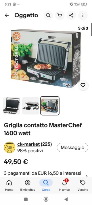 MasterChef Contact Grill Essential Collection