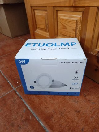 ETUOLMP Plafón LED 9W 6 Unidades