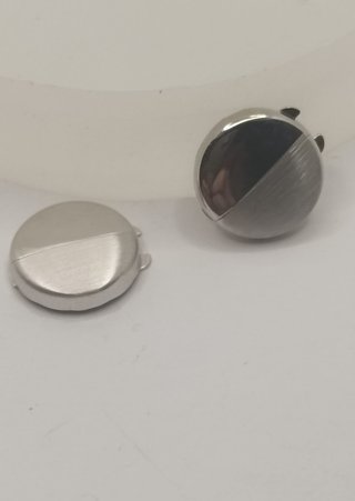 Copri bottoni uomo argento mm 16