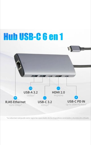Dock multi-porta USB-C 10Gbps 4K HDMI
