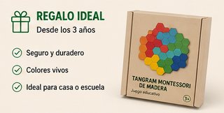 Tangram Montessori in Legno per Bambini - Gioco Educativo