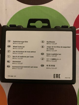 Tornillos Antirrobo Seat Originales Nuevos