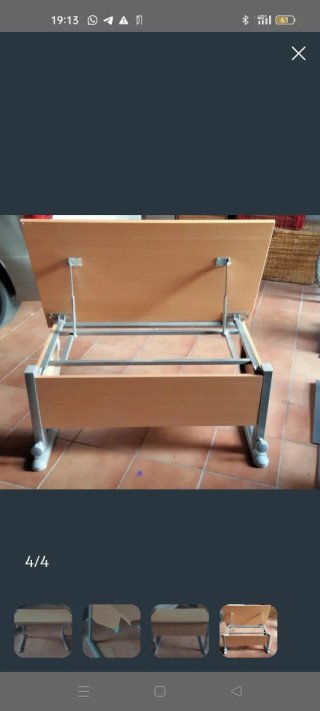Escritorio madera y metal ajustable
