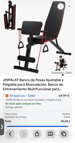 Banco de Pesas Ajustable y Plegable