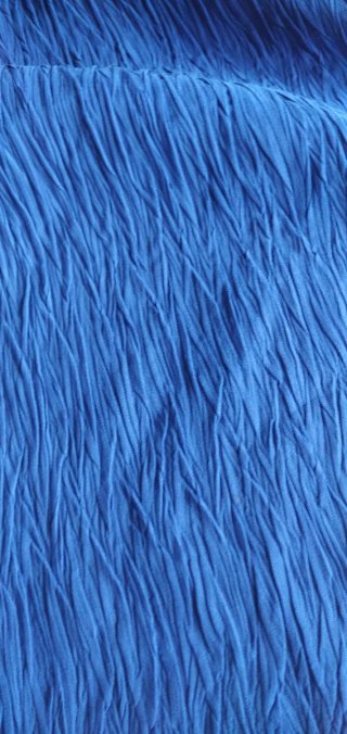 Retal Tela azul con textura plisada