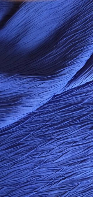 Retal Tela azul con textura plisada