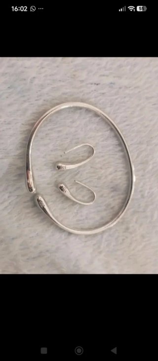 Set Gioielli Argento a Goccia: Collana, Anello e Orecchini