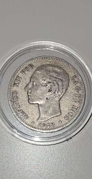 Moneda Alfonso XII 1878 Plata