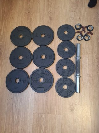 Discos de pesas y barra(negociable)