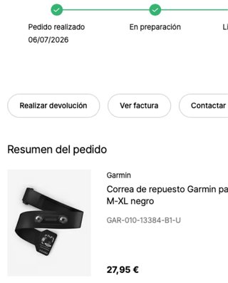 Correa de repuesto Garmin HRM