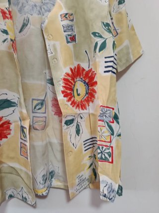Camicia donna manica corta fantasia floreale
