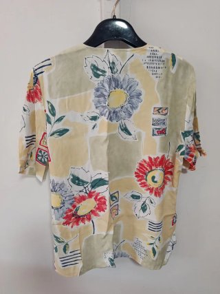 Camicia donna manica corta fantasia floreale