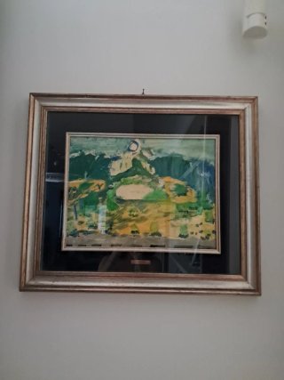Quadro G. Mattiello con cornice dorata ad olio