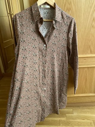 Vestido camisero DODO floral marrón Talla S
