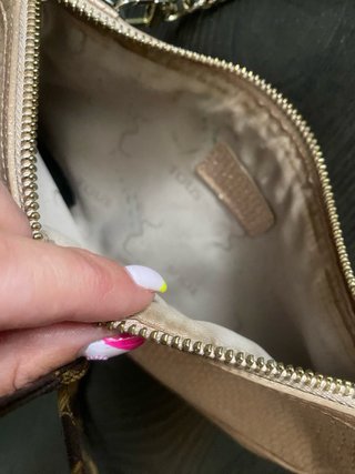 Bolso Pochette Tous Rosa Metalizado Cadena