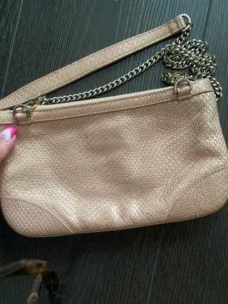Bolso Pochette Tous Rosa Metalizado Cadena