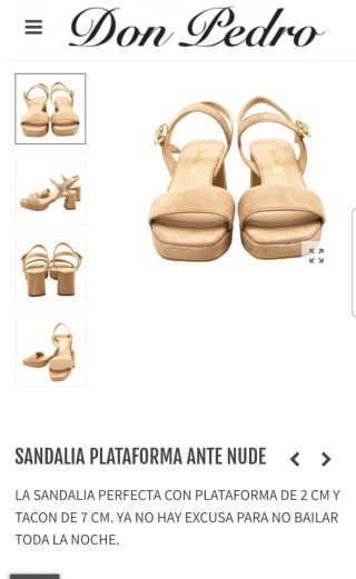 Sandalias Don Pedro color nude 2 com de plataforma