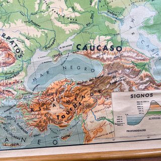 Mapa Físico Europa Seix Barral 1959