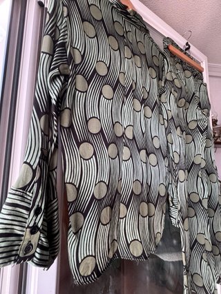Conjunto pantalon/camisa Zara Verde satinado