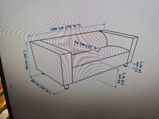 Sofá KLIPPAN IKEA Gris Tela