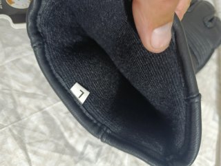 Guanti moto termici pelle neri L ma molto grandi