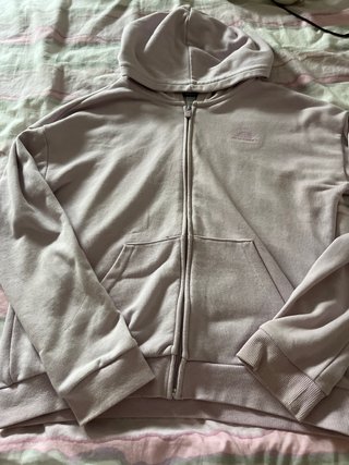 Chaqueta fina rosa con cremallera