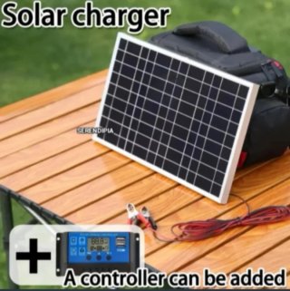 Panel Solar y Controlador de Carga