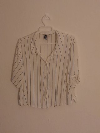 Camisa cropped rayas