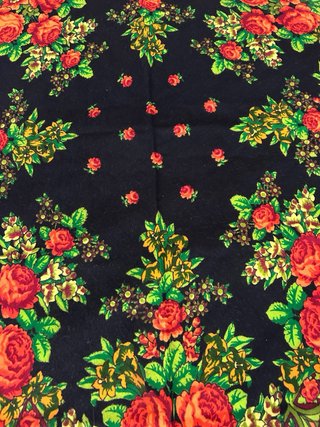 Pañuelo Ruso Floral Babuschka Ucrania 1980